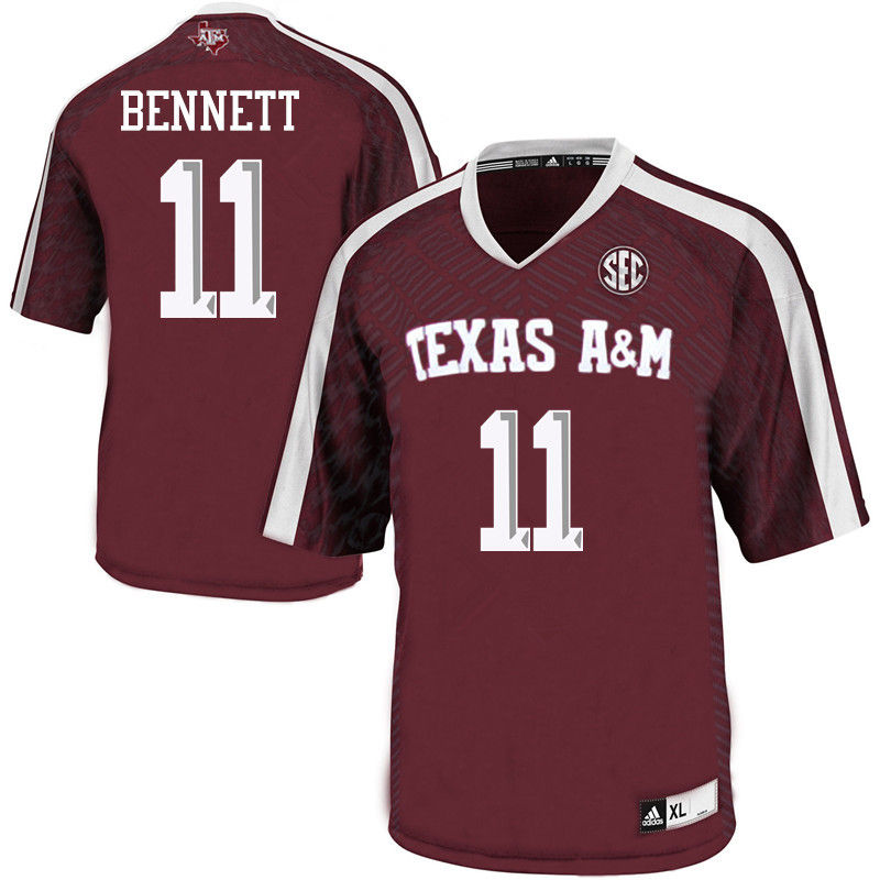 Men #11 Michael Bennett Texas A&M Aggies College Football Jerseys-Maroon